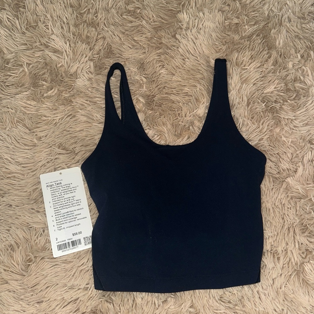 Lululemon NWT Align tank- True Navy size 2